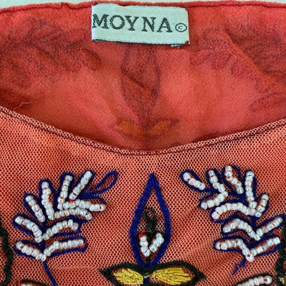 MOYNA Top Women’s Baby Doll Style Coral Ground XS - Picture 3 of 8
